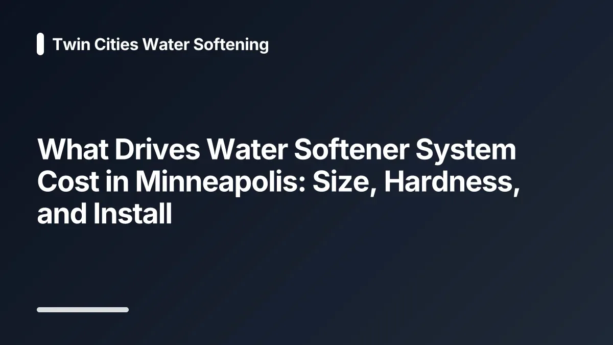 water softener system