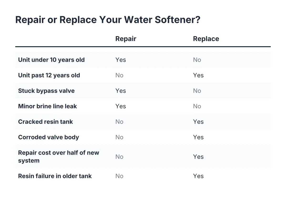 water softener replacement