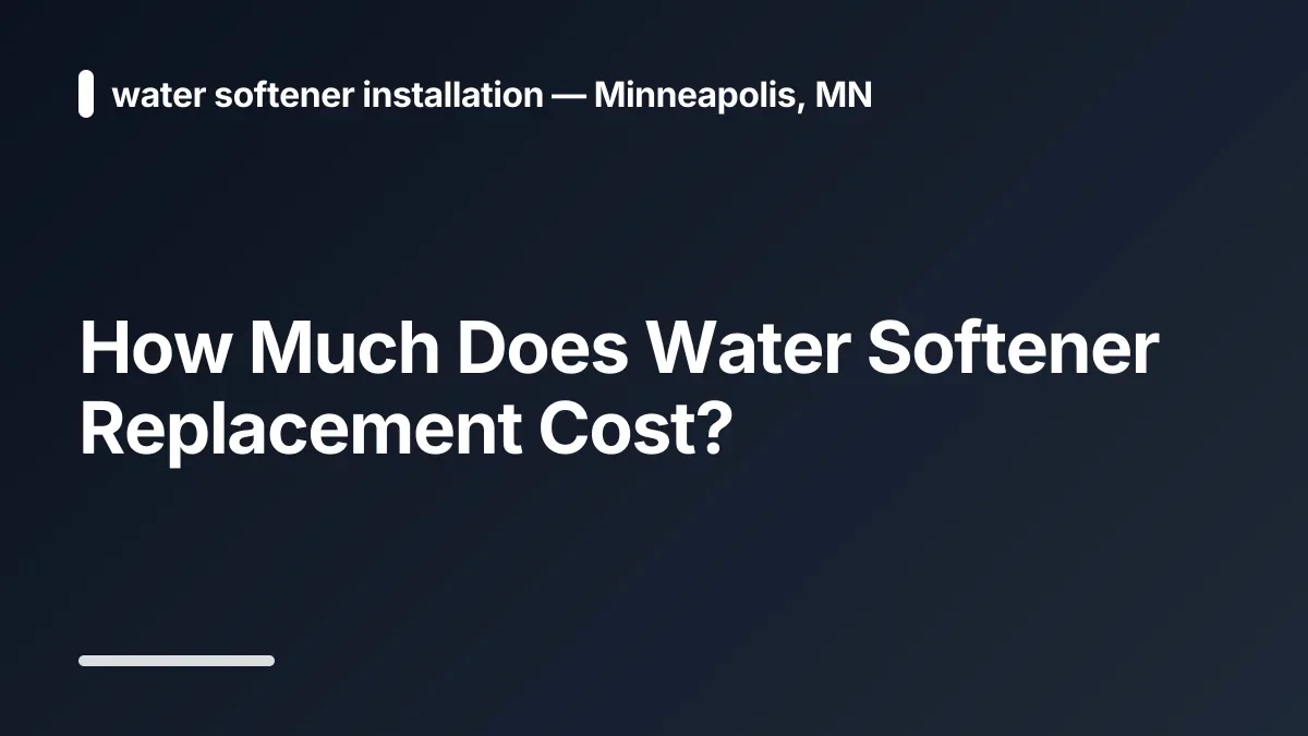 water softener cost