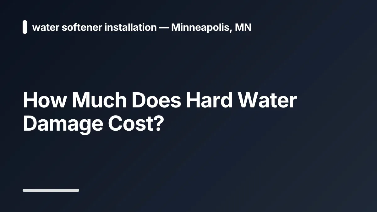 how much does hard water damage cost